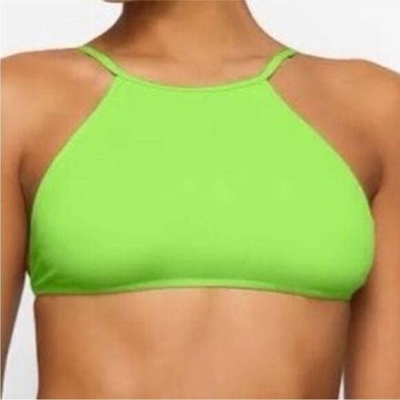 SKIMS High Neck Swim Top - Neon Green XS - Picture 3 of 4